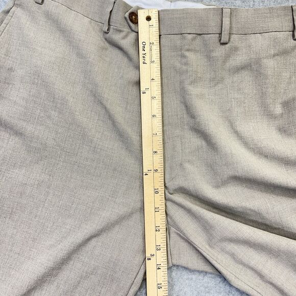 Ralph Lauren Dress Pants Mens P36W X 34L Tan Flat Front Business Trousers - Picture 8 of 10